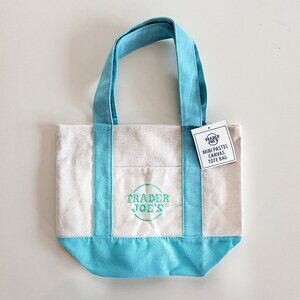Trader Joe's Mini Tote Pastel Blue